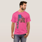 Ar-15 Sturmgewehr US-sa Flag Gun erschüttert ameri T-Shirt (Vorne ganz)