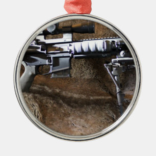 AR-15 taktisch Silbernes Ornament