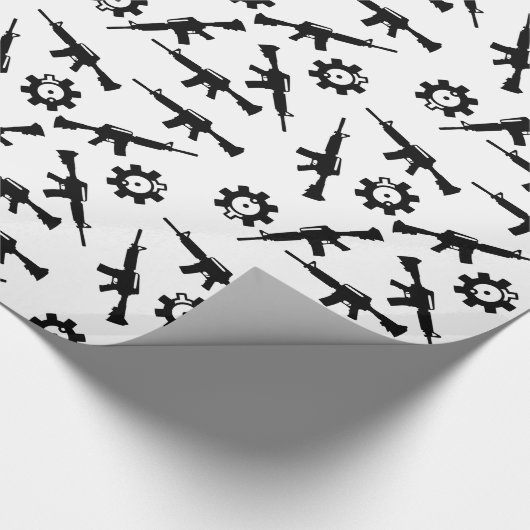 AR-15 Thema Geschenkpackung. Geschenkpapier (Ecke)