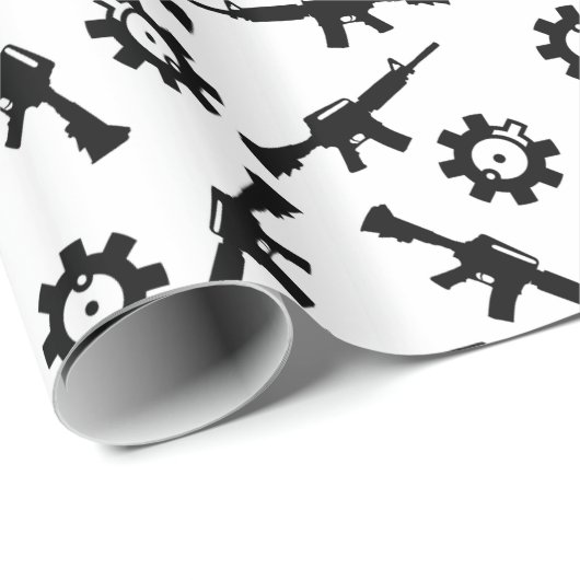 AR-15 Thema Geschenkpackung. Geschenkpapier (Rolleneckpunkt)