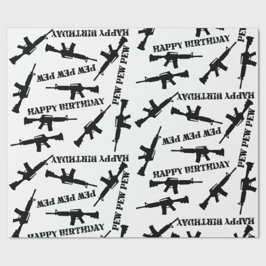 Ar-15 Themed Birthday Gift Wrap Geschenkpapier (Flach)