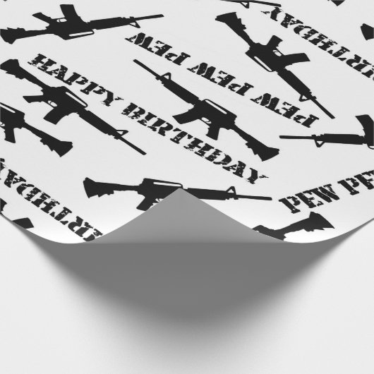 Ar-15 Themed Birthday Gift Wrap Geschenkpapier (Ecke)