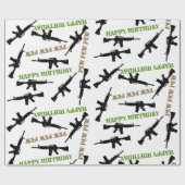 AR-15 Themed Birthday Wrapping Paper Geschenkpapier (Flach)
