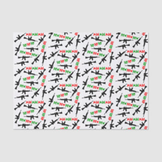AR-15 Weihnachtspapier HO HO HO HO PEW PEW PEW PEW Seidenpapier