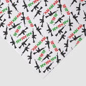 AR-15 Weihnachtspapier HO HO HO HO PEW PEW PEW PEW Seidenpapier (Ausschnitt)