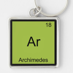 Ar - Archimedes Lustiges Chemie-Element-Symbol T-S Schlüsselanhänger