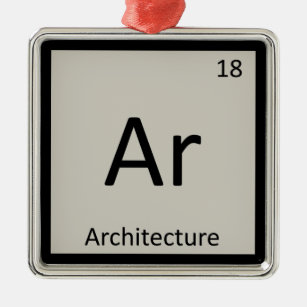 Ar - Architektur Chemie - Periodisches Tabellensym Ornament Aus Metall