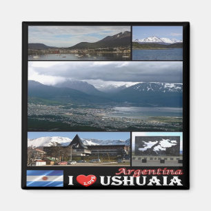 AR - Argentinien - Ushuaia I Liebe Mosaic Collage Magnet