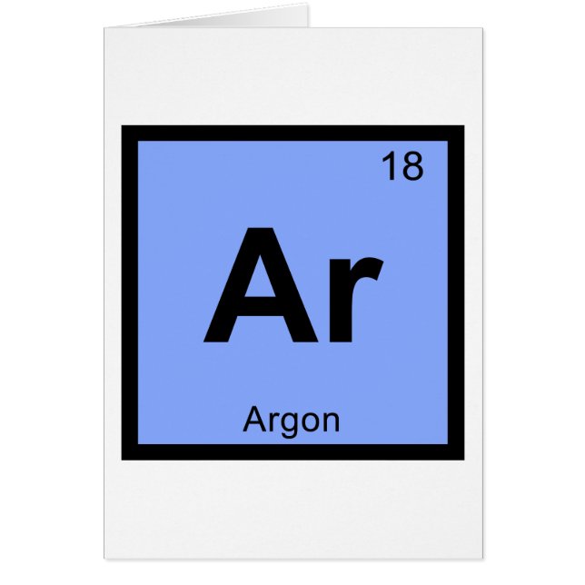 Ar - Argon Chemistry Periodic Table Symbol (Vorne)
