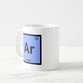 Ar - Argon Chemistry Periodic Table Symbol Kaffeetasse (Vorderseite Links)