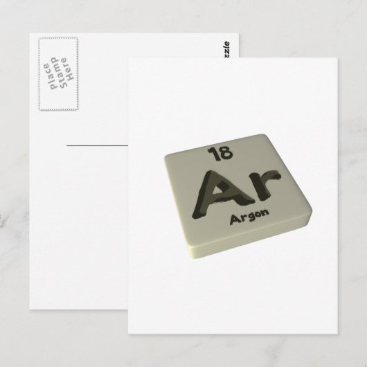 Ar Argon Postkarte (Vorne/Hinten)