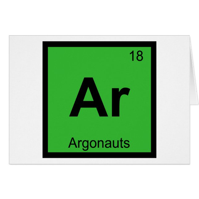 Ar - Argonauts Griechische Chemie Periodic Table (Vorderseite (Horizontal))