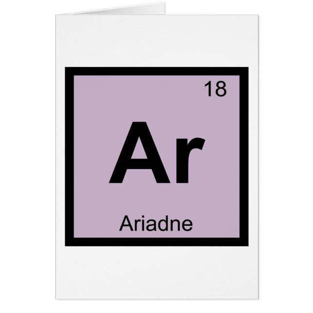 Ar - Ariadne Griechische Chemie - Periodisches Tab (Vorne)