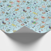 AR Art Nouveau Wrapping Paper Geschenkpapier (Ecke)
