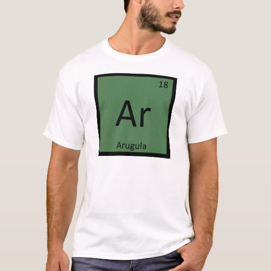 Ar - Arugula Pflanzenchemie Periodische Tabelle T-Shirt (Vorderseite)