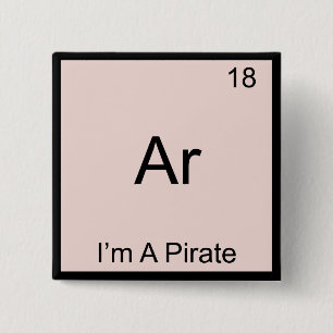 Ar - Ich bin ein Symbol für Pirate Chemistry Eleme Button