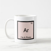 Ar - Ich bin ein Symbol für Pirate Chemistry Eleme Kaffeetasse (Links)
