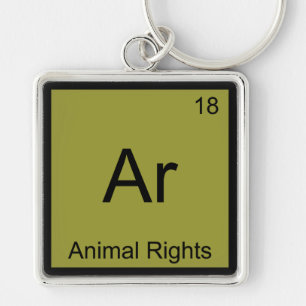 Ar - Tierschutz Lustige Chemie Elementsymbol Schlüsselanhänger