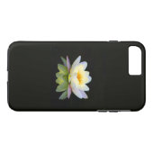 ARA ARTIST iPhone 7 Fall - WHITE LOTUS AUF SCHWARZ Case-Mate iPhone Hülle (Rückseite (Horizontal))