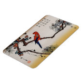 Ara auf Kiefernzweig, Hiroshige Magnet (Linke Seite)