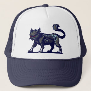 Ära des Dunkelheitshutes - Dunkles Katzen-Design Truckerkappe