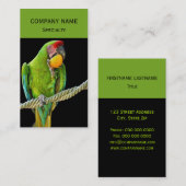 Ara Militaris Grüner Papagei Visitenkarte (Vorne/Hinten)