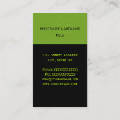 Ara Militaris Grüner Papagei Visitenkarte (Rückseite)