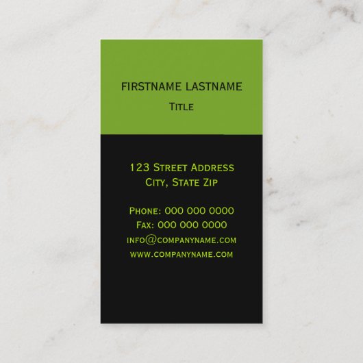 Ara Militaris Grüner Papagei Visitenkarte (Rückseite)