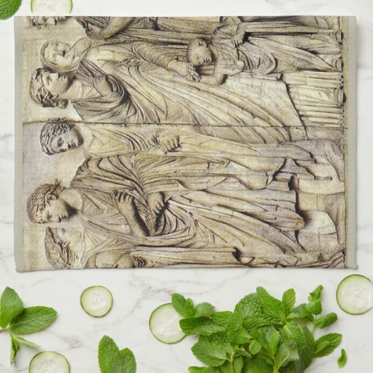 Ara-Pacis-Friede Geschirrtuch (Gefaltet)