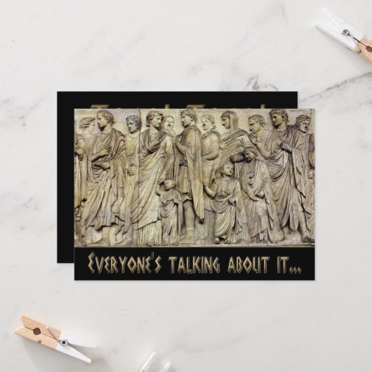 Ara Pacis Frieze Einladung (Vorderseite/Rückseite Beispiel)