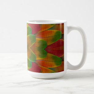 Ara-Papageienfeder-Kaleidoskop Kaffeetasse