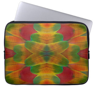Ara-Papageienfeder-Kaleidoskop Laptopschutzhülle