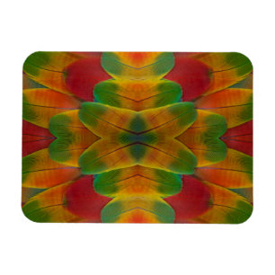 Ara-Papageienfeder-Kaleidoskop Magnet