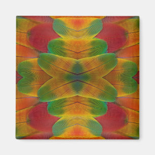 Ara Papageienfeder Kaleidoskop Magnet
