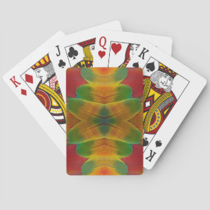 Ara-Papageienfeder-Kaleidoskop Spielkarten