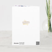 Ara Parrot Blaues tropisches Verlass Muster Geburt Karte (Rückseite)