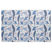 Ara Parrot Blaurosa tropisches Muster Stoff (Fat Quarter (45,7 x 55,9 cm))