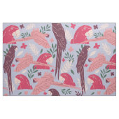 Ara Parrot Pink Burgund tropisches Leaf Muster Stoff (Fat Quarter (45,7 x 55,9 cm))