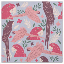 Ara Parrot Pink Burgund tropisches Leaf Muster