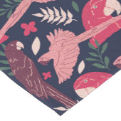 Ara Parrot Rosa Zeichnend tropisches Verlassen Mus Kurzer Tischläufer (Ecke)