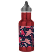 Ara Parrot Tropical Verlass Pattern Monogram Edelstahlflasche (Links)