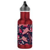 Ara Parrot Tropical Verlass Pattern Monogram Edelstahlflasche (Rechts)