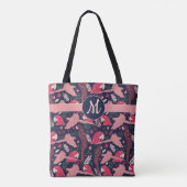 Ara Parrot Tropical Verlass Pattern Monogram Tasche (Rückseite)
