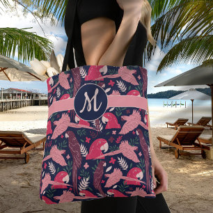 Ara Parrot Tropical Verlass Pattern Monogram Tasche