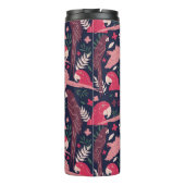 Ara Parrot Tropical Verlass Pattern Monogram Thermosbecher (Rückseite)