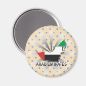 Arab Emirates Flag Map 2.0 Magnet (Vorderseite/Rückseite)