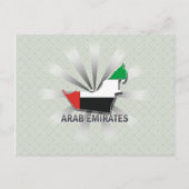 Arab Emirates Flag Map 2.0 Postkarte (Vorderseite)
