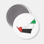 Arab Emirates Flaggen-Karte Magnet (Vorderseite/Rückseite)