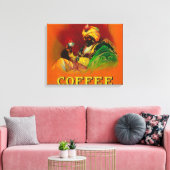 Arab Man Coffee Label Leinwanddruck (Insitu (Wohnzimmer))