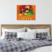 Arab Man Coffee Label Leinwanddruck (Insitu (Schlafzimmer))